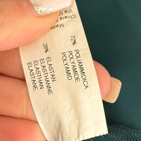 LA PETITE ROBE CHIARA BONI Women's Dark Green V-Neck Wrap Front Ruched Dress - Picture 6 of 6